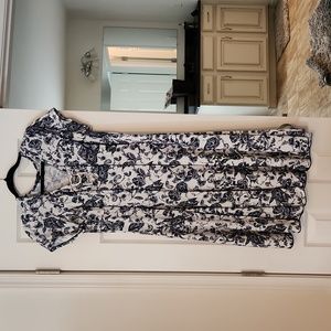 Sami & jo blue/white printed dress size 1x